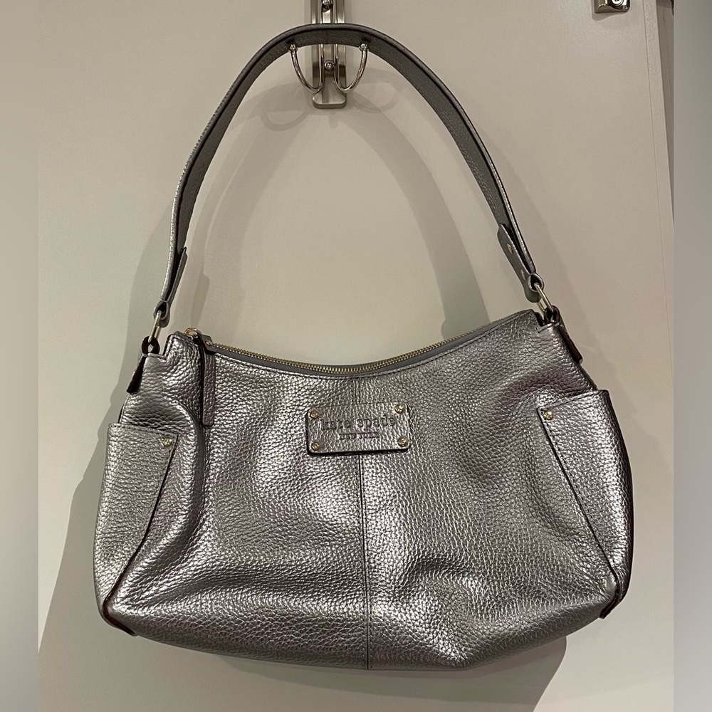 Silver Kate Spade Shoulder Bag